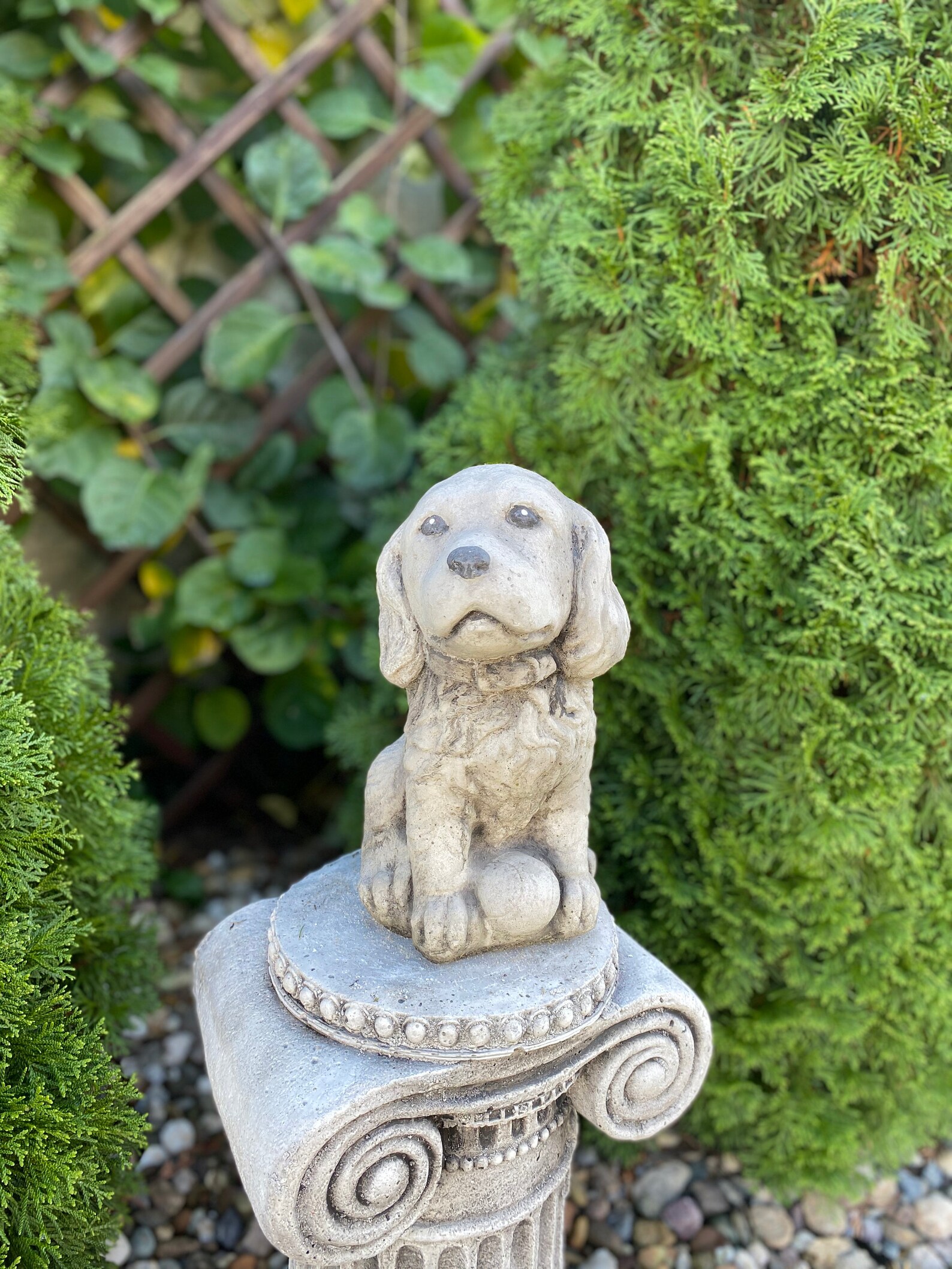 Small Dog Dog Figure Statue Of Dog Dog Spaniel Animal Etsy