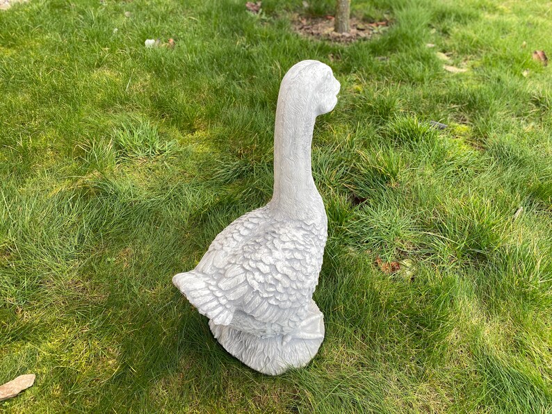 Concrete Goose Statue Goose Sculpture Garden Decor Concrete Etsy