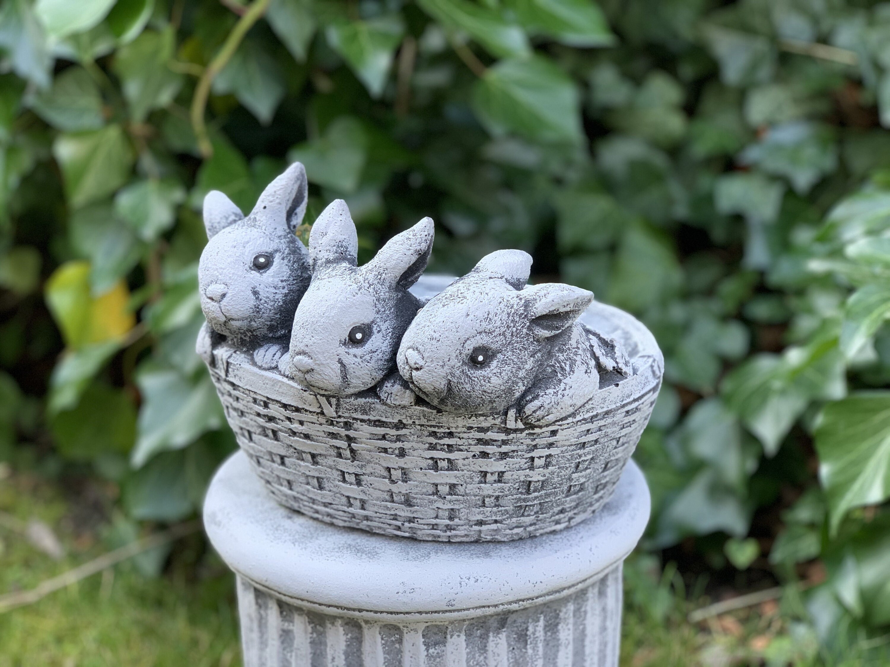 Rabbit Planter Pot Concrete Flower Pot Rabbit Statue Garden Etsy