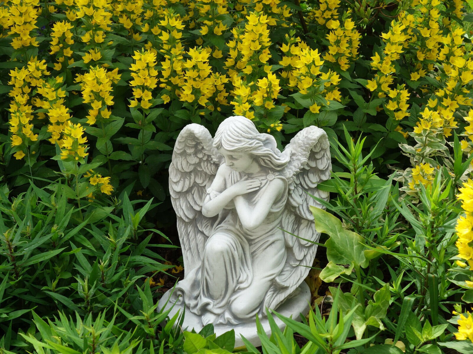 Sitting Angel Stone Figure Concrete Angels For Home And Etsy