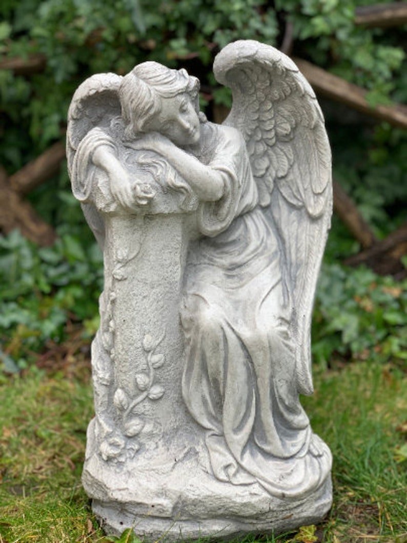 Angel Statue Praying Angel Cherub Praying Concrete Angels Etsy