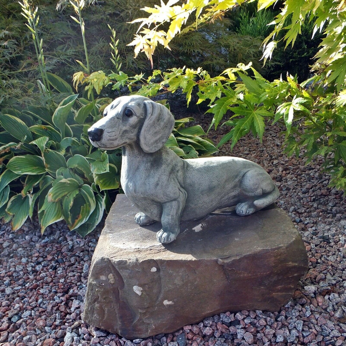 Dachshund Concrete Statue Memorial Or Grave Marker Cement Etsy