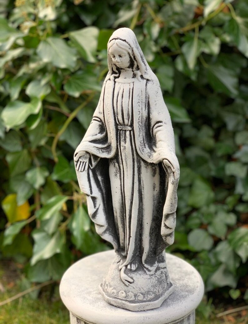 concrete statue of mary
