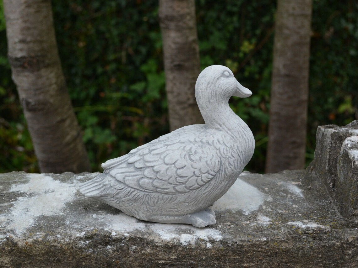 Large Goose Figurine Goose Home Decor Bird Statue Concrete Etsy