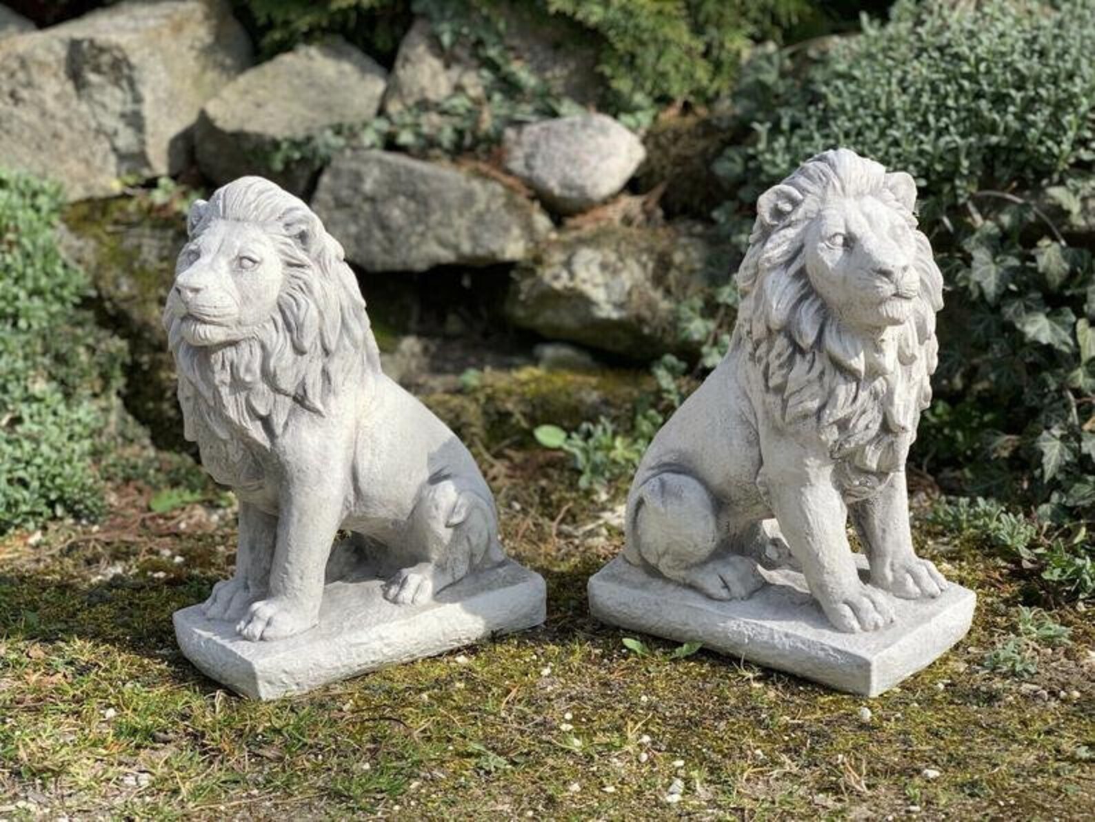 Concrete Lion Stone lion garden ornament statue majestic Etsy