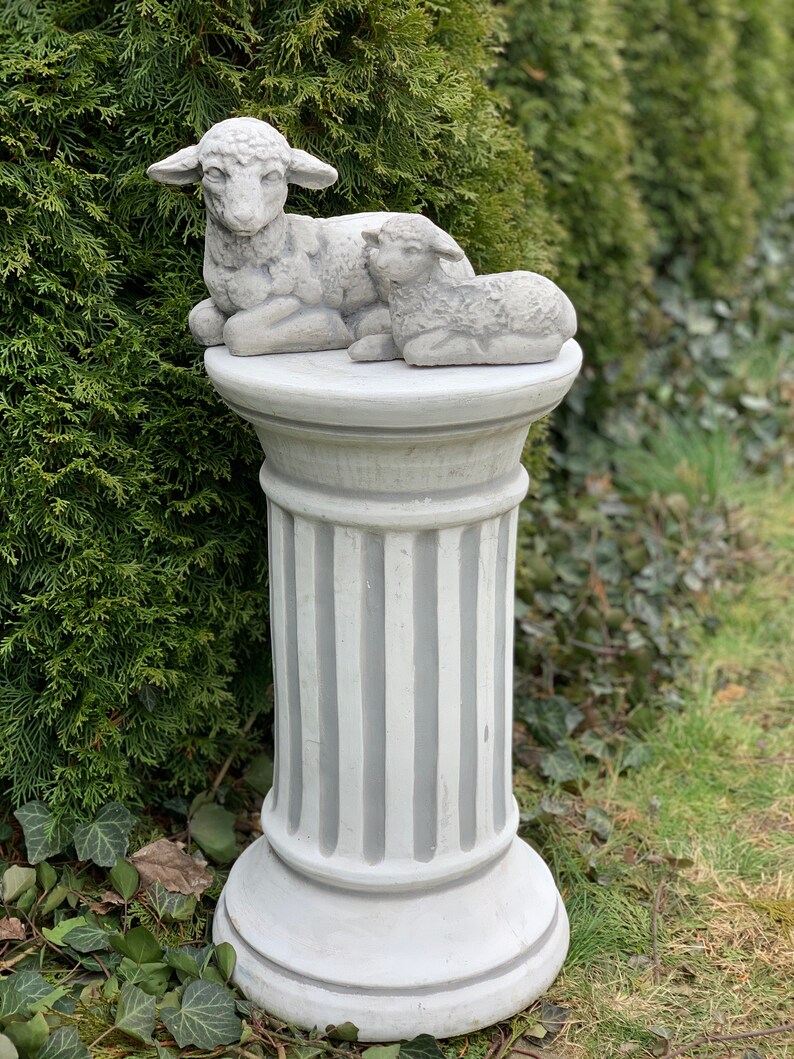 Concrete Sheep Statue Garden Decor Sheep Statue Concrete | Etsy