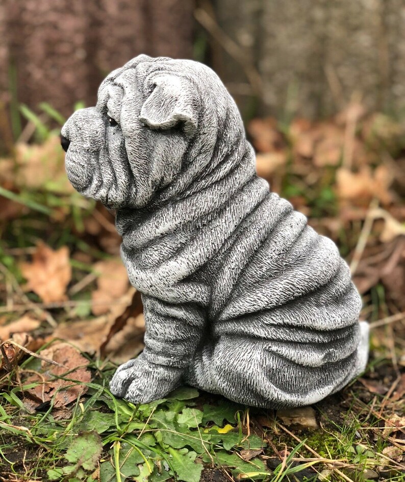 shar pei dog statue