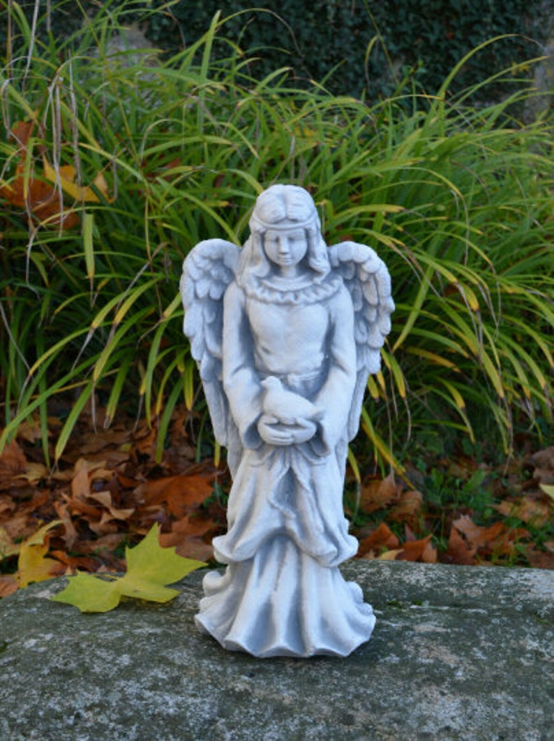 Angel Statue Concrete Cement Angel Statues Garden Decor | Etsy