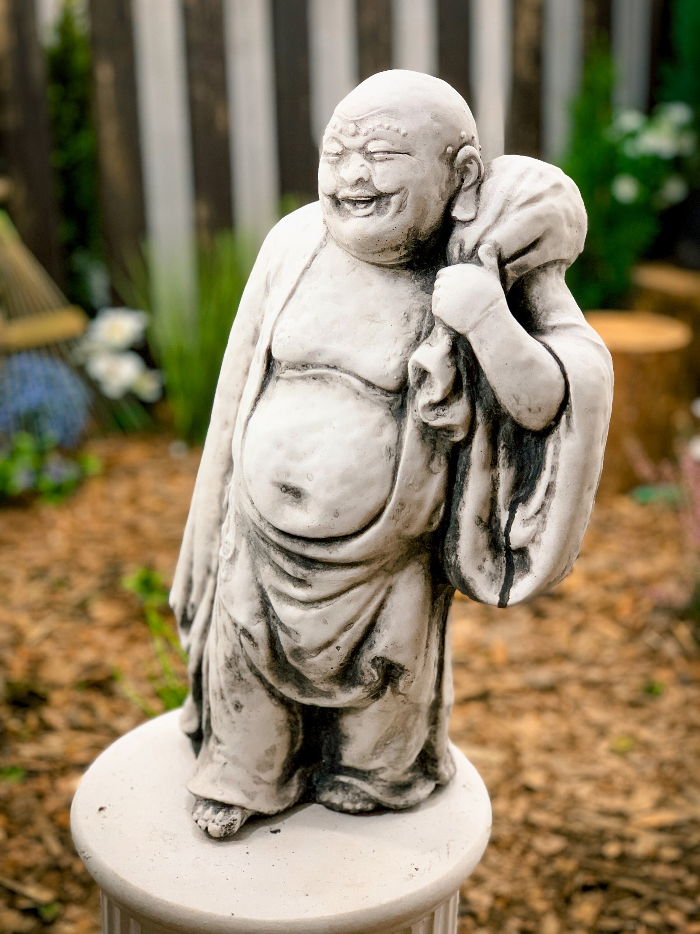 Concrete Buddha With Belly Buddha Statue Meditating Buddha Etsy