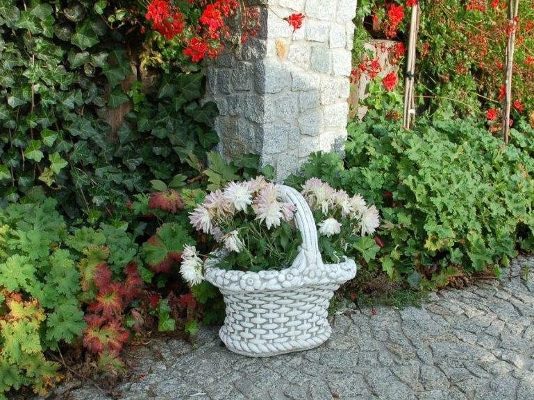 Flower basket Basket Planter Concrete Basket Concrete | Etsy