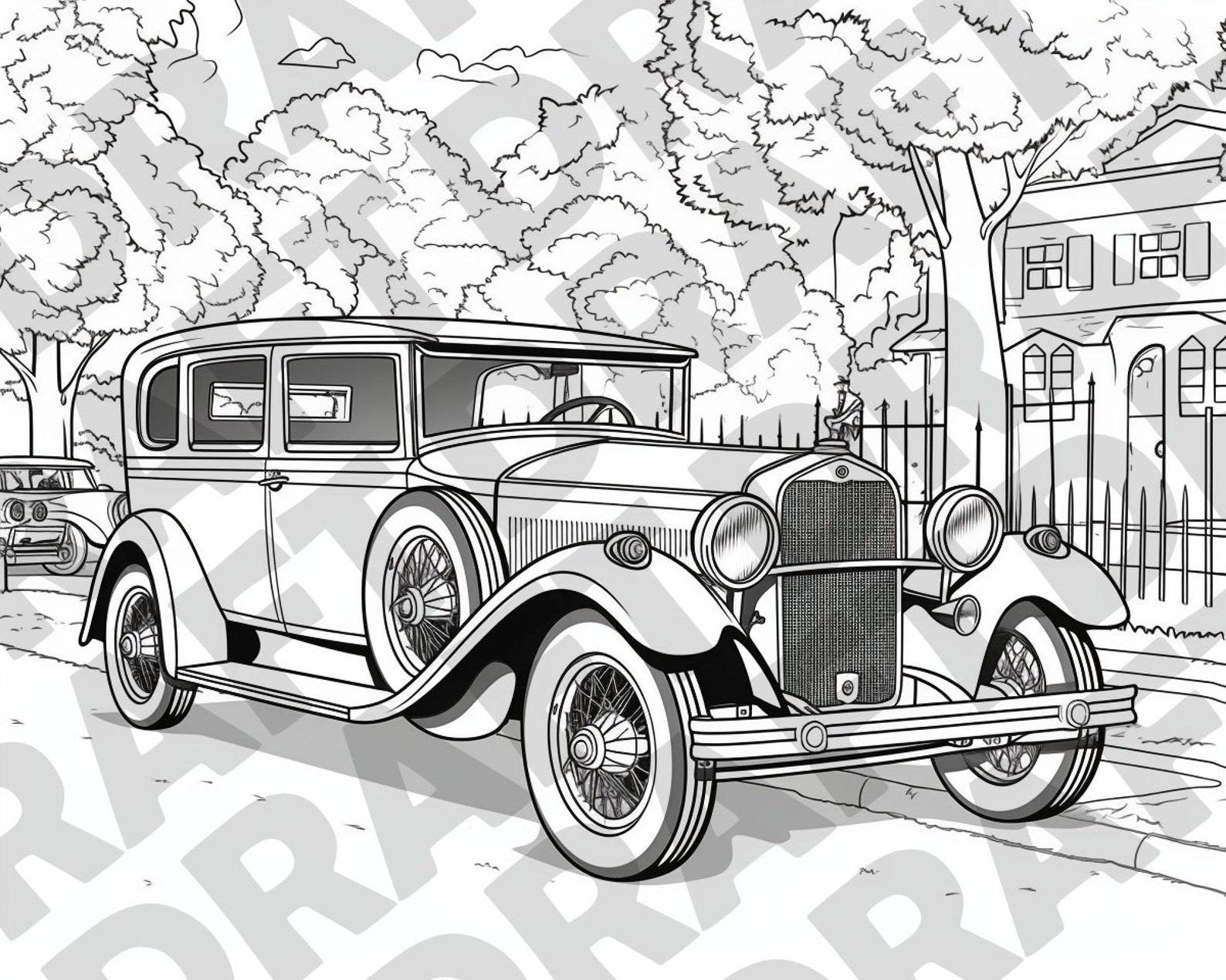Coloring Pages Vintage Cars Classic Car Coloring Pages for Kids Adults ...