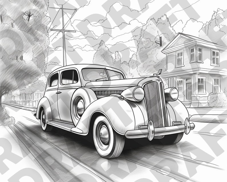 Coloring Pages Vintage Cars Classic Car Coloring Pages for Kids Adults ...