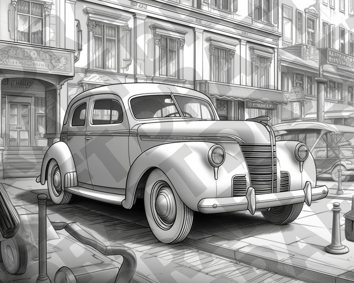 Printable Old Car Coloring Pages Classic Car Coloring Pages for