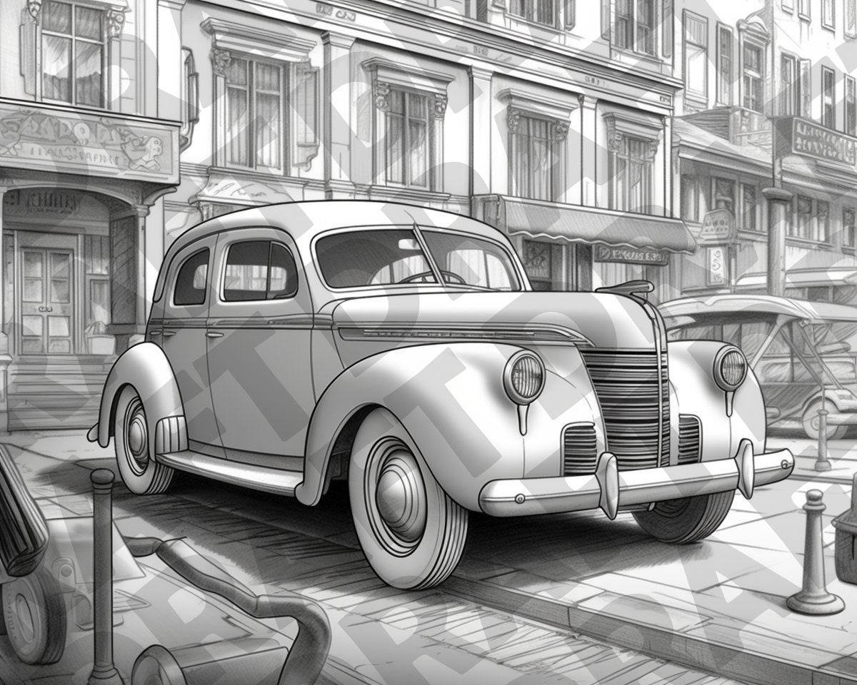 Printable Old Car Coloring Pages Classic Car Coloring Pages for