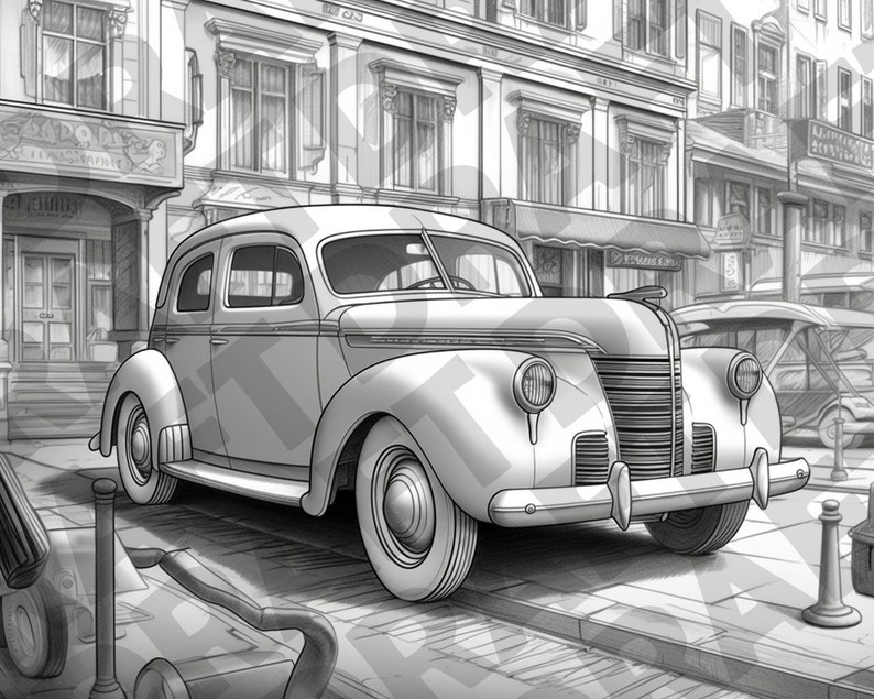 Coloring Pages Vintage Cars Classic Car Coloring Pages for Kids Adults