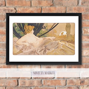 Dawn (1896) by Alphonse Mucha, Art Nouveau Print: The Times of Day, Alphonse Mucha Art Nouveau Decor