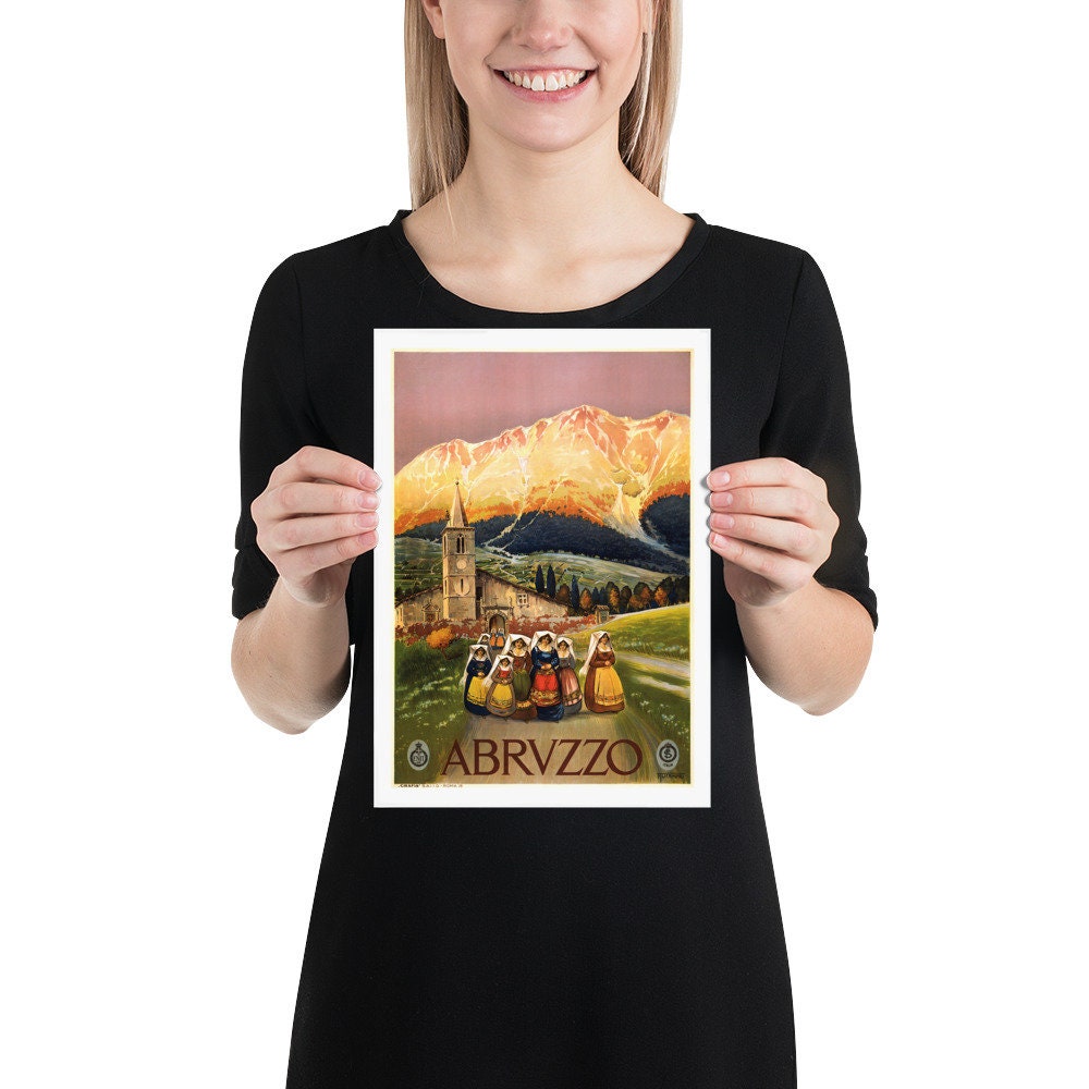 Abruzzo Italy c.1920 Vintage Travel Poster Italy Travel Etsy