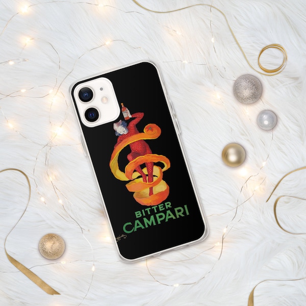 Campari Phone Case, Bitter Campari (1921) by Leonetto Cappiello, Vintage Advertising, Art Deco Alcohol iPhone Case