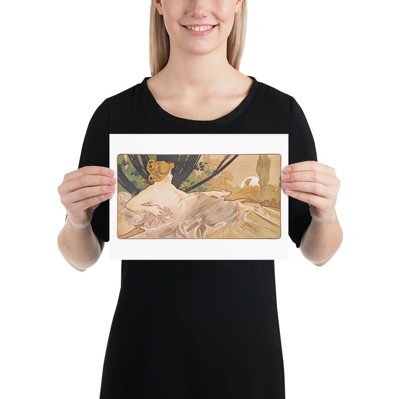 Dawn 1896 by Alphonse Mucha Art Nouveau Print the Times of Etsy