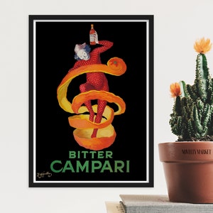 Vintage Campari Print (1921), Bar Decor Retro Poster, Vintage Advertising, Art Deco Italian Poster, Bitter Campari by Leonetto Cappiello