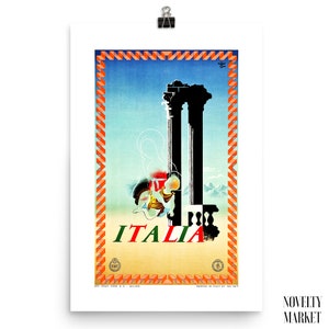 Vintage Italy Poster (1935), Retro Travel Poster, Italy Gift: Italy Wall Art Travel Decor, Italy Art Travel Gifts