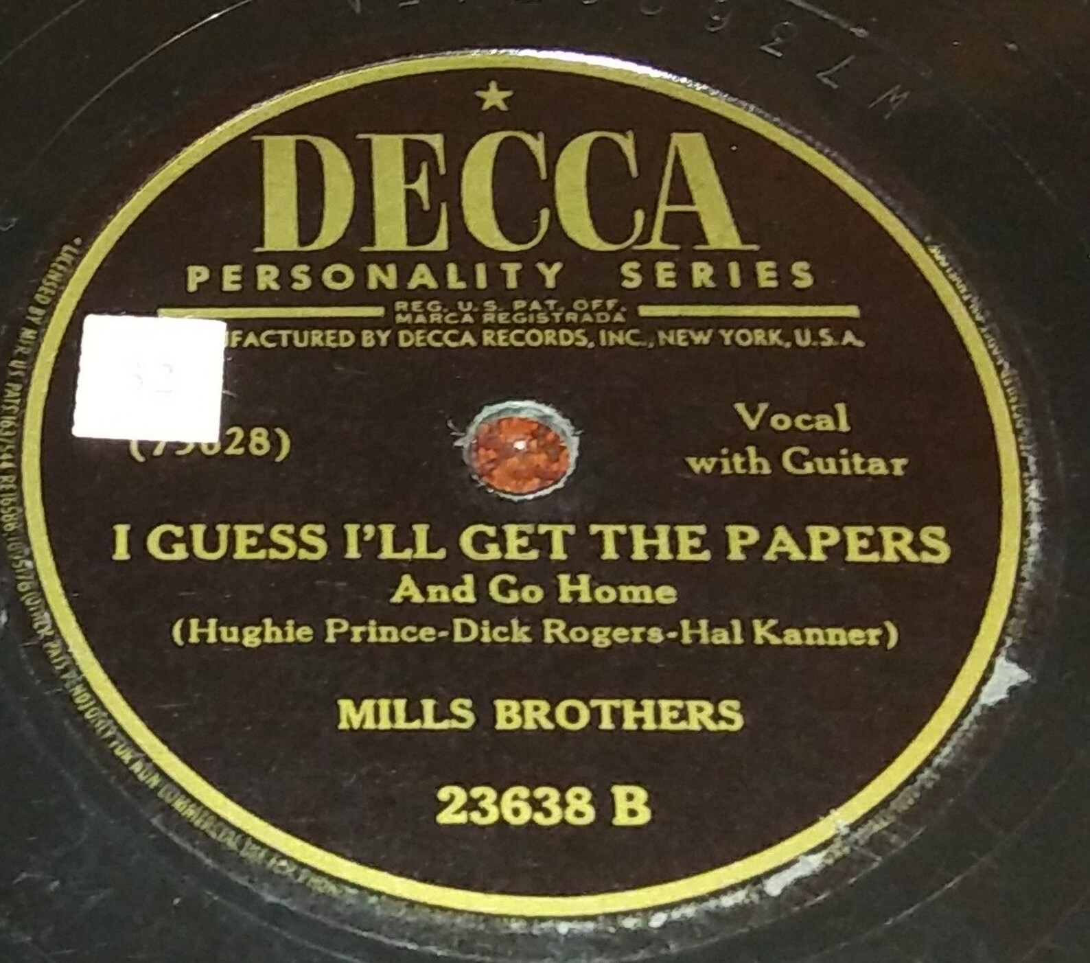 Mills Brothers Too Many Irons in the Fire 73629 Decca 23638 Etsy