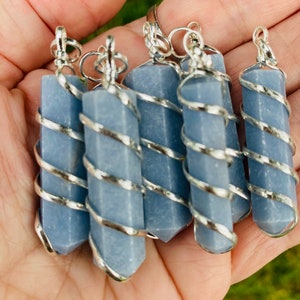 Angelite pendant necklace