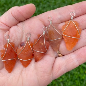 Carnelian necklace Arrow Head