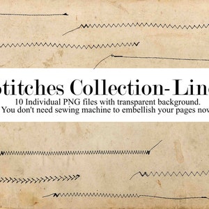 Stitches PNG Digital Kit, Junk Journal Papers Digital , Printables, Art Journal Ephemera, Scrapbooking, Digital Download, Mixed Media