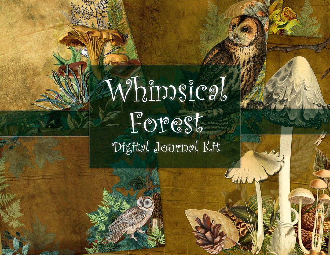 Woodland Junk Journal Kit – Forest Ephemera, Scrapbooking (digital ...