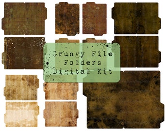 Grungy-bestandsmappen, Efemere ongewenste tijdschriften (digitale download)