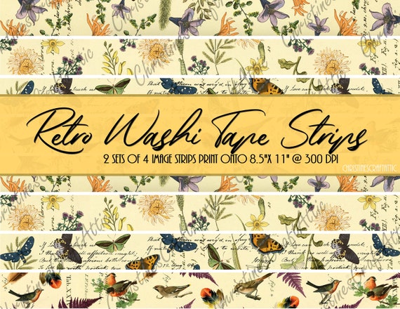 Buy Vintage Washi Tape Printable, Junk Journal Ephemera