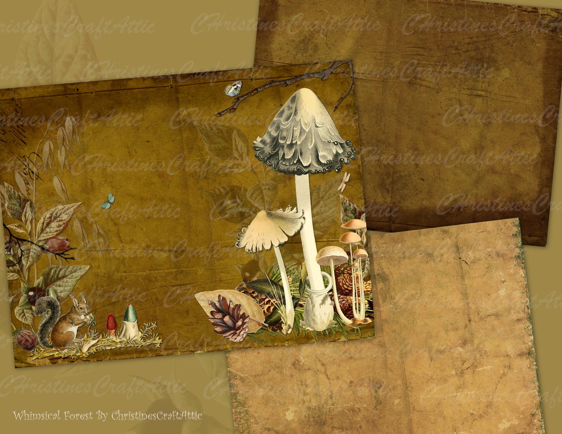 Woodland Junk Journal Kit – Forest Ephemera, Scrapbooking (digital ...