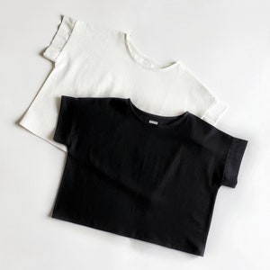 Boxy Top/ Boxy Tee/ Linen Blouse / Linen T-shirt / Short - Etsy
