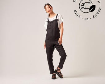 Linen Overalls Women – Relaxed Fit Jumpsuit