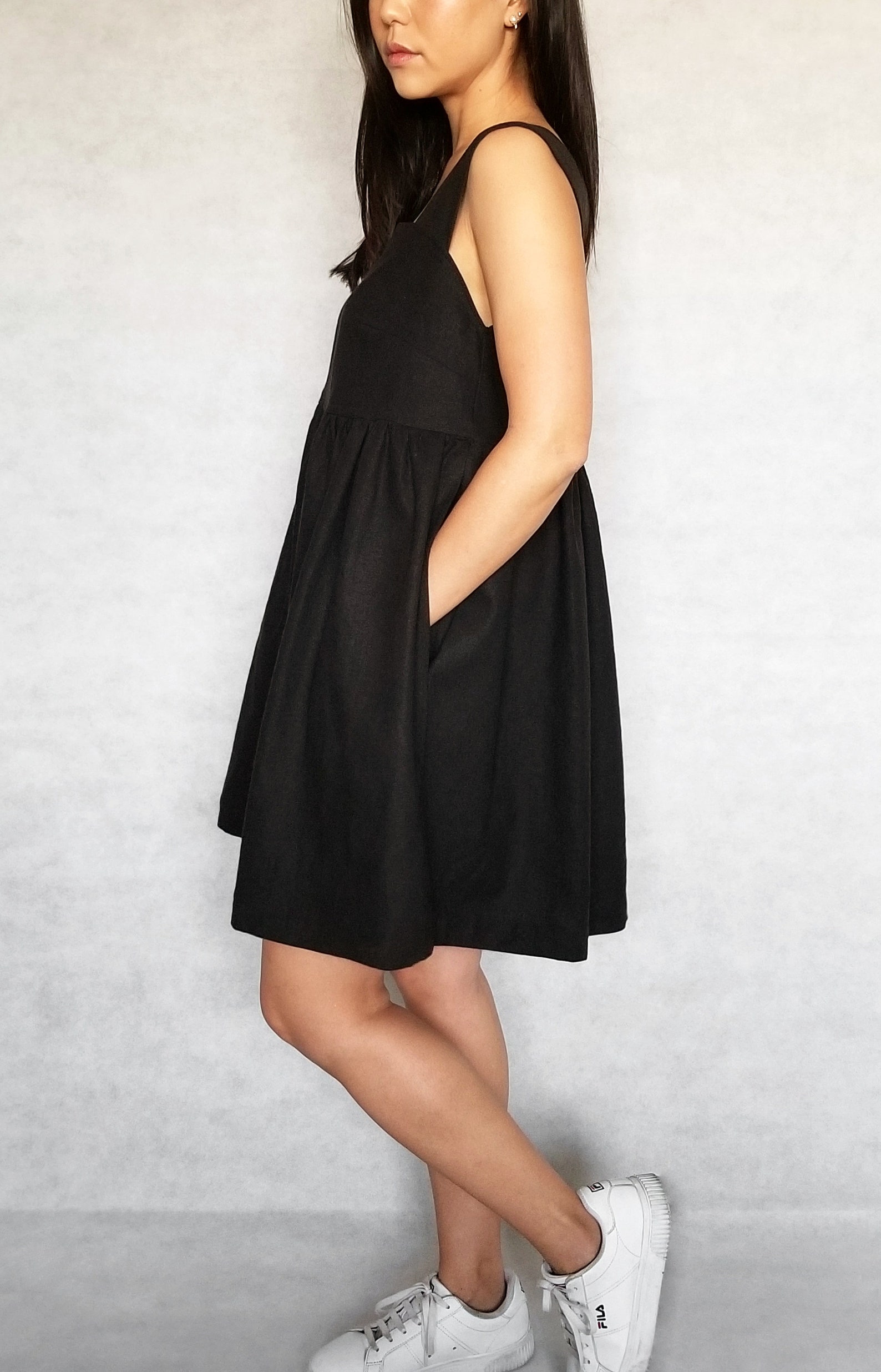 Sleeveless Dress With Pockets / Loose Dress With Straps/ Linen Etsy