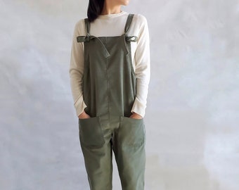 CORDUROY overalls women / Women casual jumpsuit /Linen dungarees /  Linen romper / Minimalist clothes / Loose pants / boho clothes