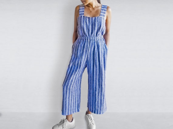 Blue Casual Culotte Pants Online Shopping