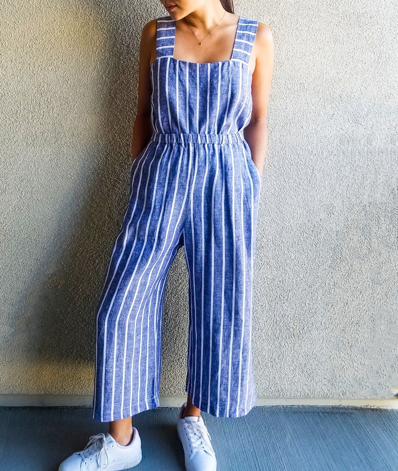 linen jumpsuit etsy