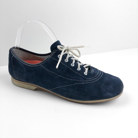 Vintage Blue Suede Bowling Shoes