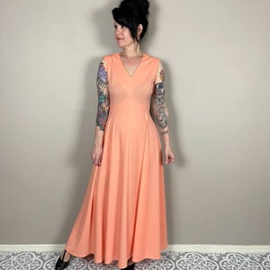 neon peach dress Ball Gown Peach Dress For Girls Neon Peach Long Sequin-Print Prom Dress PromGirl