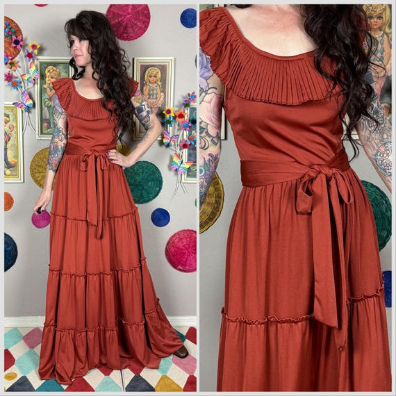 ワンピース vintage tulle dress Ruffles Off-the-Shoulder Tiered Tulle Dress With Slit – DUNTERY