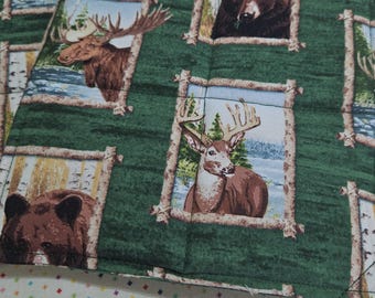 Set of 2 Bear/moose/dear Wildlife potholder/hot pads