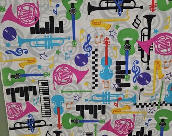 Piano/guitar/trumpet musical fabric