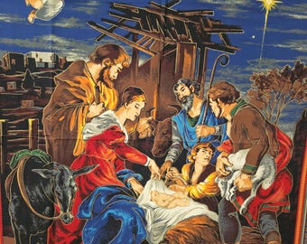 Christmas/winter/poinsetta fabric panel