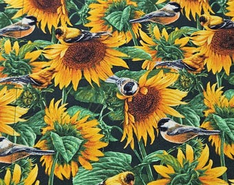 Fall Sunflower/birds placemats. Set of 4