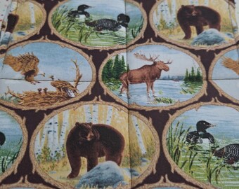 Set of 2 Bear/moose/dear/ ducks Wildlife potholder/hot pads