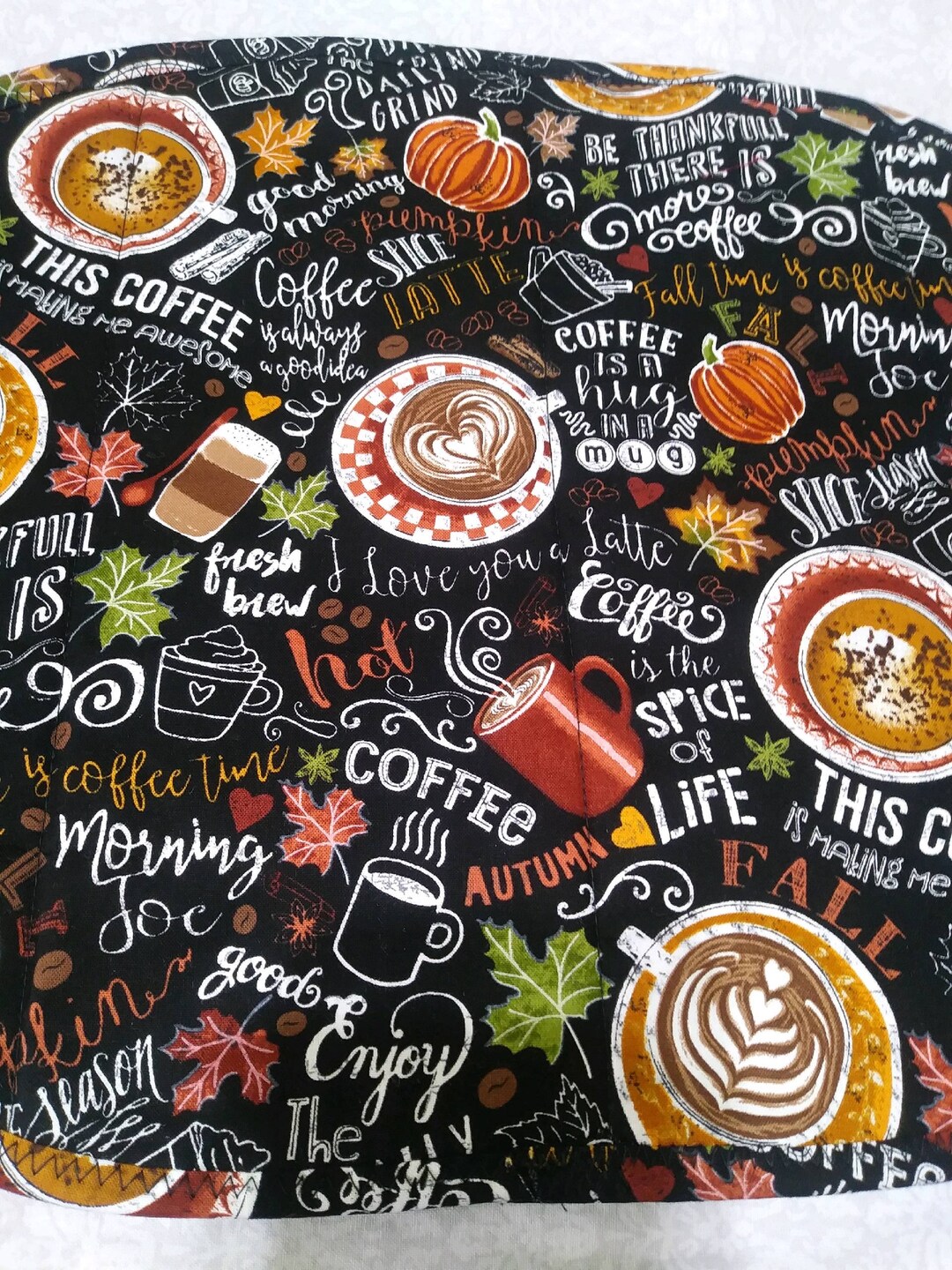 Fall Coffee Themed Placemats Set of 4 Etsy