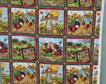 Summer/chicken/scarecrow fabric