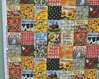 Summer garden fabric